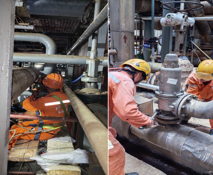 爭(zhēng)分奪秒搶進(jìn)度 顧全大局做先鋒——記設(shè)備制造安裝工程處安全閥作業(yè)組(圖1) 爭(zhēng)分奪秒搶進(jìn)度 顧全大局做先鋒——記設(shè)備制造安裝工程處安全閥作業(yè)組(圖1)