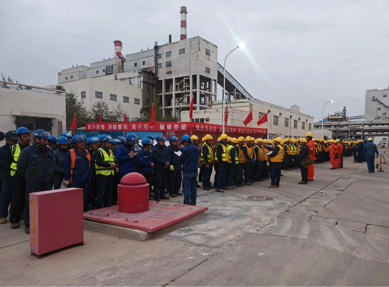 最大晨會！弘旭公司和寧大修項目部組織安全晨會(圖2)