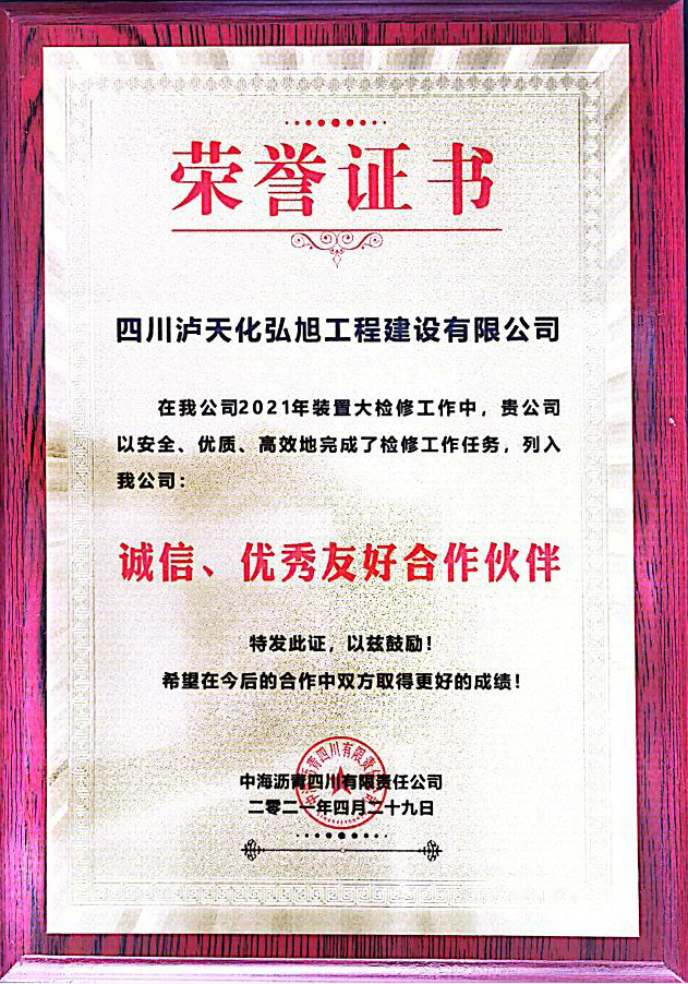 誠信、優(yōu)秀友好合作伙伴(圖1)