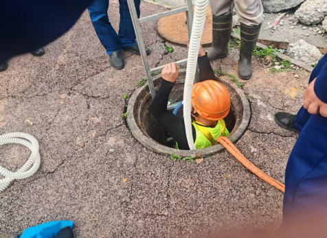 化工園區(qū)西區(qū)污水提升項(xiàng)目 有限空間作業(yè)順利完成